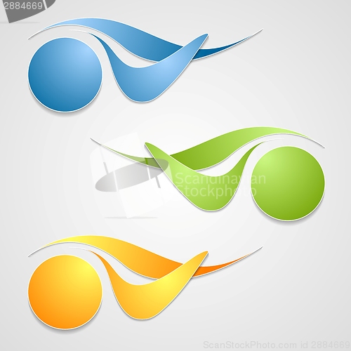 Image of Abstract logo shapes template design