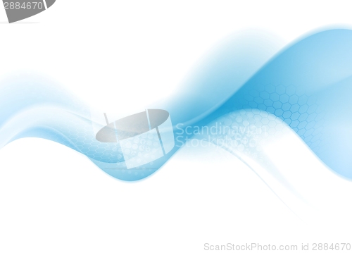 Image of Bright blue abstract wave