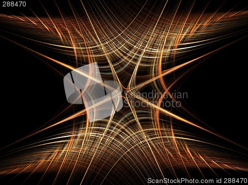 Image of Orange star 3D light fractal