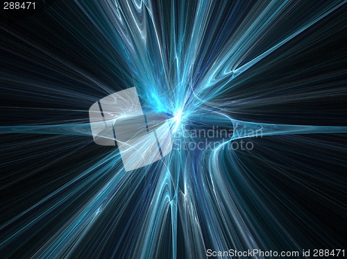 Image of Blue supernova explosion 3D