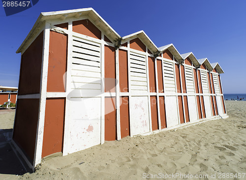 Image of Wooden cabins on the beach