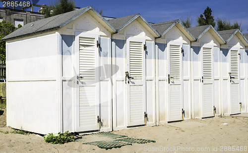 Image of Wooden cabins on the beach