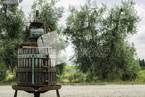 Image of Vinatge olive press