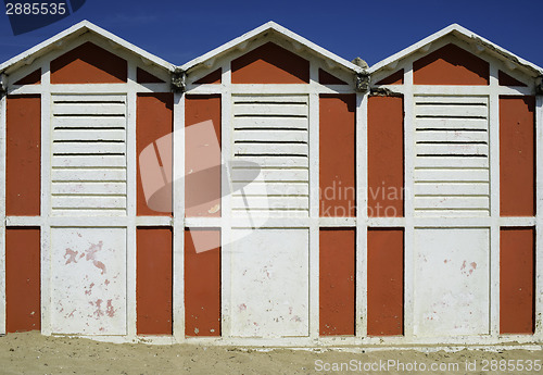 Image of Wooden cabins on the beach