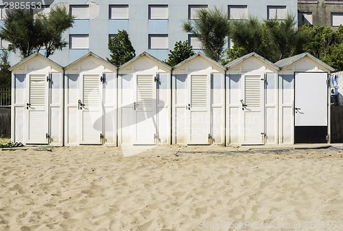 Image of Wooden cabins on the beach