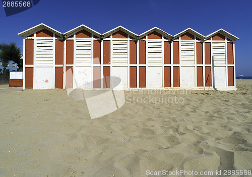Image of Wooden cabins on the beach