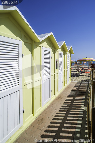 Image of Wooden cabins on the beach