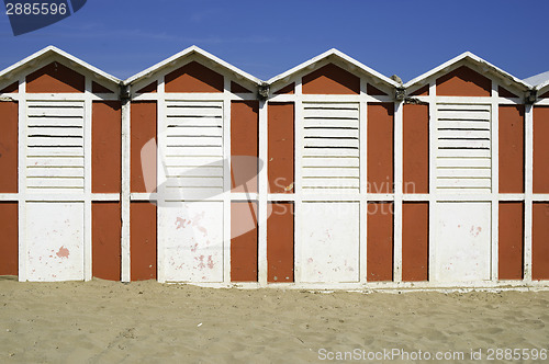 Image of Wooden cabins on the beach