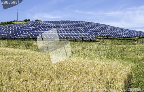 Image of Solar panels in rural