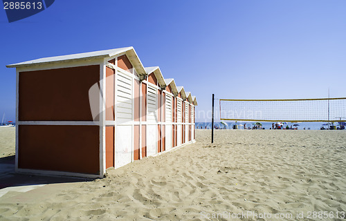 Image of Wooden cabins on the beach