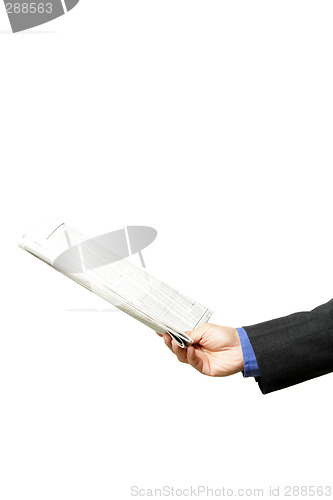 Image of Reading newspaper