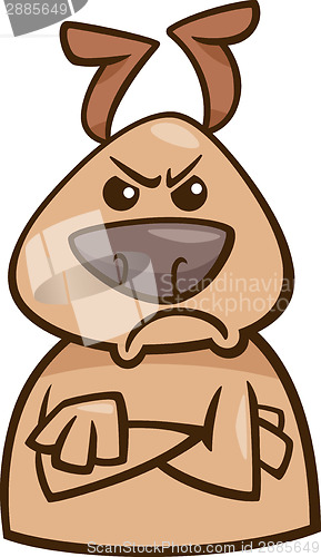 Image of mood angry dog cartoon illustration