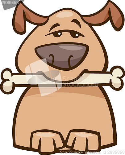 Image of mood busy dog cartoon illustration