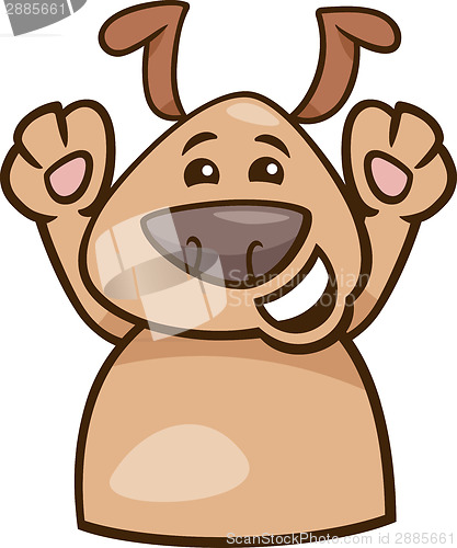 Image of mood happy dog cartoon illustration