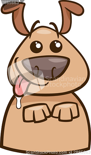 Image of mood hungry dog cartoon illustration