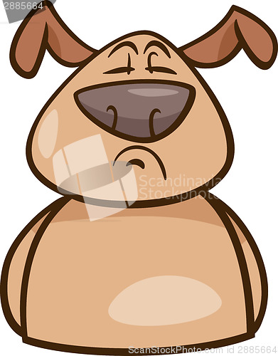 Image of mood proud dog cartoon illustration
