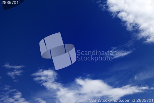 Image of Beautiful blue sky with clouds