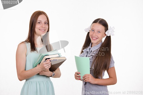 Image of Portrait of a student and teacher