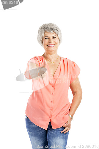 Image of Positive old woman