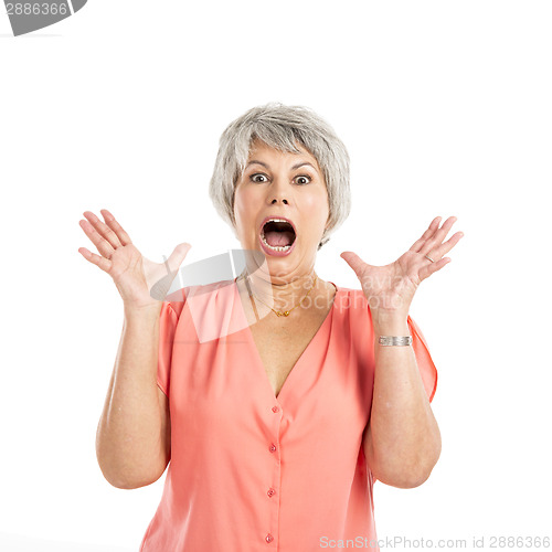 Image of Surprised old woman