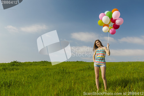 Image of Girl with Ballons