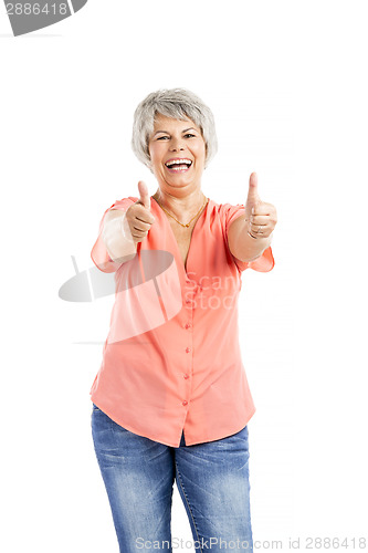 Image of Positive old woman