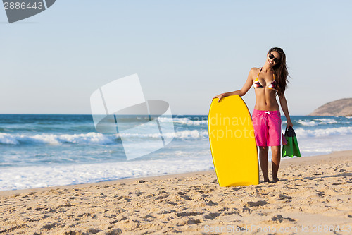 Image of Female bodyboarder