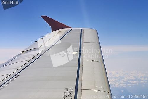 Image of wing aircraft in the air