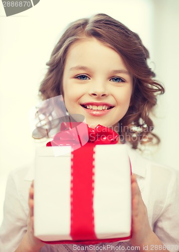 Image of girl with gift box