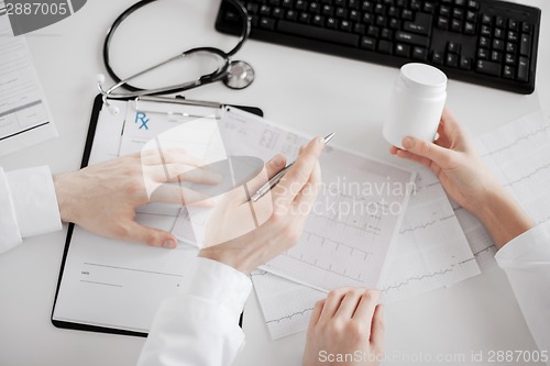 Image of two doctors prescribing medication