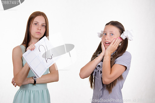 Image of Schoolgirl surprised obtained deuce