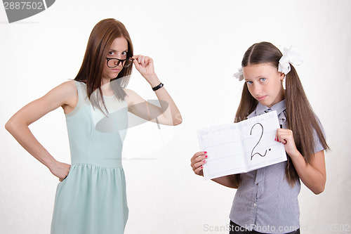 Image of Strict teacher and student frustrated deuce