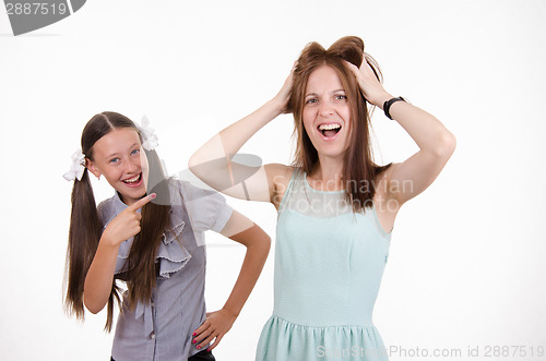 Image of Teacher tearing my hair out from the pupil