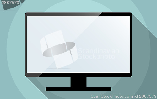 Image of Computer monitor or TV with blank screen