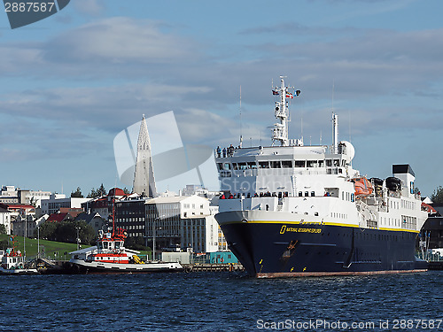 Image of REYKJAVIK, ICELAND-JULY 29 : National Geographic explorer leavin