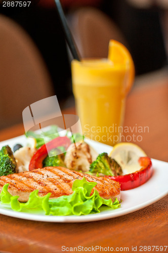 Image of salmon steak