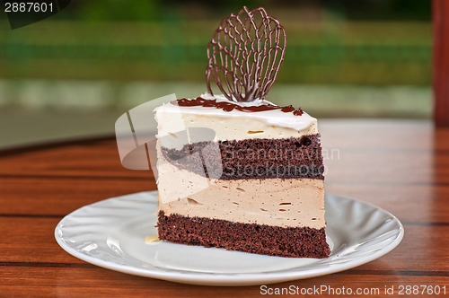 Image of chocolate cake piece