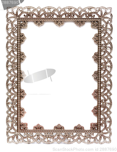 Image of An empty metal frame isolated on white