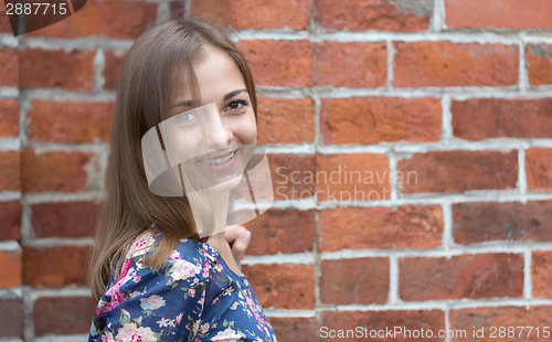 Image of portrait of a beautiful young girl.