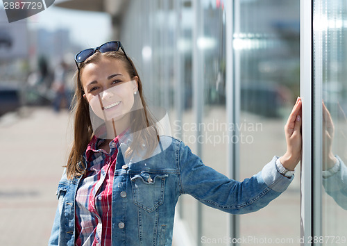 Image of Young beautiful stylish girl 