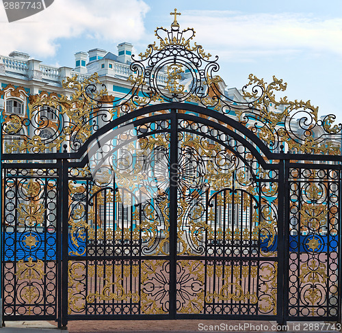 Image of Gold gate, entrance to Catherine's Palace, St. Petersburg