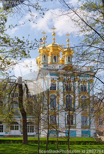 Image of Dome of Russian Orthodox church of Catherine Palace