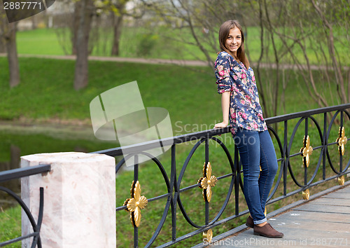 Image of portrait of a beautiful full-length girl 