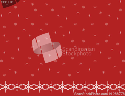 Image of Snowflake Background Red