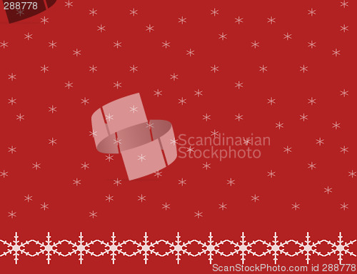 Image of Snowflake Background Red