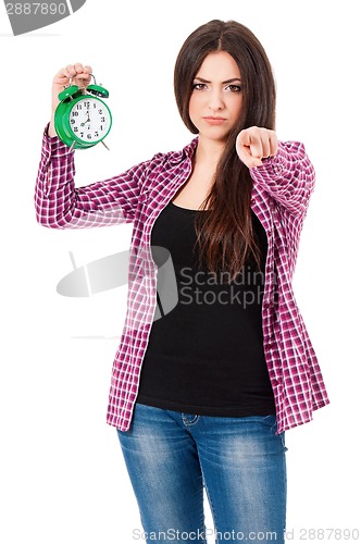 Image of Girl with alarm clock