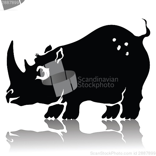 Image of silhouette of rhinoceros