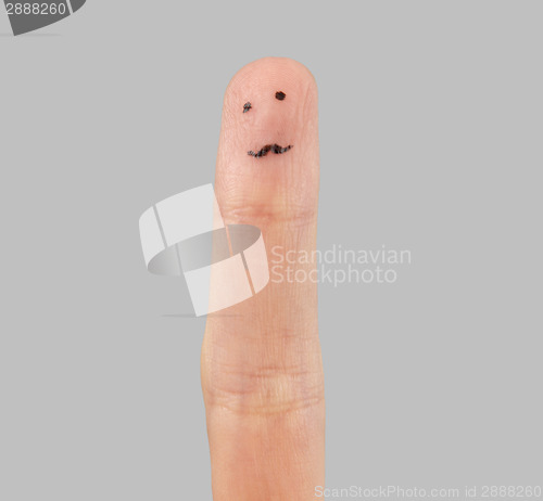 Image of White hand on perfect gray background