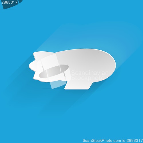 Image of Flat silhouette icon for Zeppelin