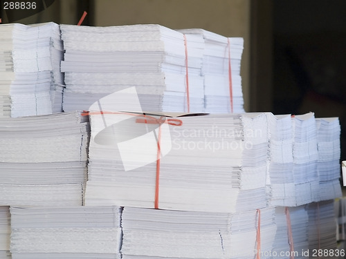 Image of Piles of printed paper